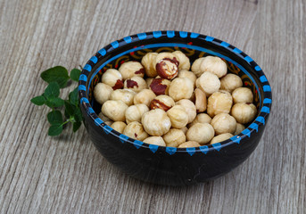 Hazelnuts in the bowl