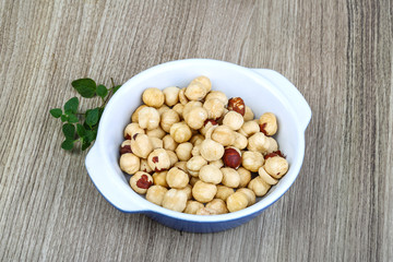 Hazelnuts in the bowl
