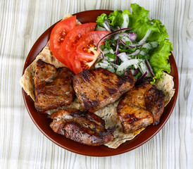 Pork shashlik barbeque