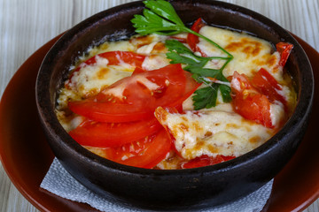 Baked potato with cheese