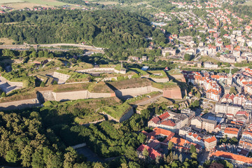 aerial view of the  historic fortress in Klodzko city