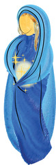 Blessed Virgin mary pregnant, abstract symbolic illustration - obrazy, fototapety, plakaty