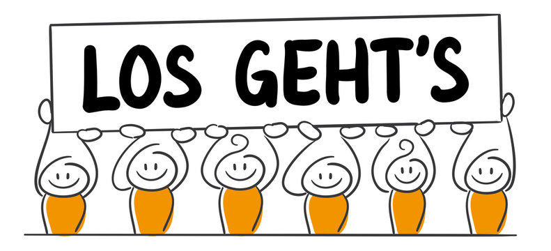 Strichm&auml;nnchen Serie Pumpy / Los geht's