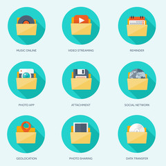 Vector illustration. Flat background with envelope. Emailing concept background. Spam and sms writing.Lettering