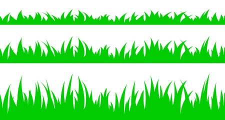 Set of seamless the grass.
