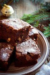 Chocolate brownie for Christmas