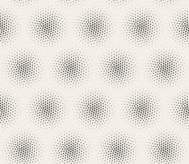 Vector Seamless Black And White Subtle Stippling Halftone Circles Dotwork Pattern