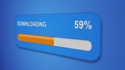 Download progress bar close-up