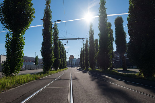 Trammlinie in Z&uuml;rich Schweiz