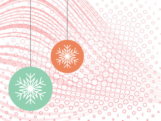 Naklejka premium Christmas balls abstract halftone background