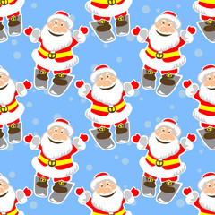 santas seamless pattern