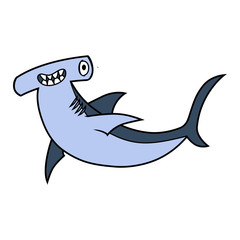 Naklejka premium Hammerhead shark