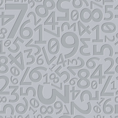 Abstract grey extruded random numbers seamless pattern