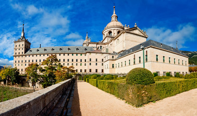 Fototapeta premium Royal Monastery in San Lorenzo El Escorial, Madrid, Spain