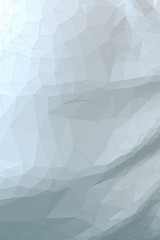 White grayish abstract polygonal surface - vertical background