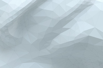 White grayish abstract polygonal surface - horizontal background