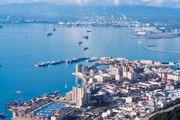 Obraz premium residential areas and port of Gibraltar