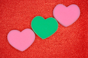 ハートのクリスマスカラー