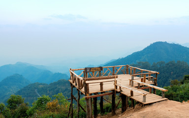 Obraz premium Mon Sone view point at Mount Ang Khang, Province Chang Mai, Thai