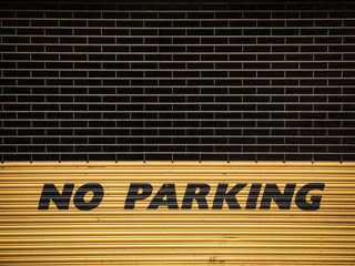 Grungy No Parking Sign