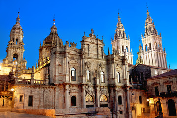 Fototapeta na wymiar Cathedral of Santiago de Compostela. Galicia, Spain