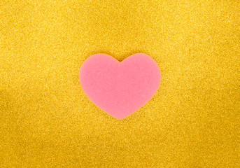 ハートマークと金色の背景
