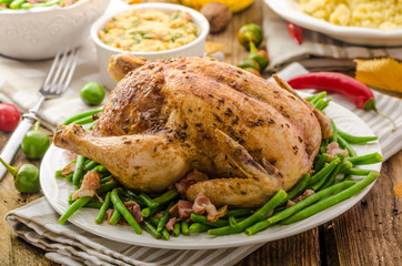 Feasting - Baked chicken stuffed
