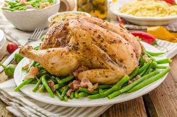 Feasting - Baked chicken stuffed
