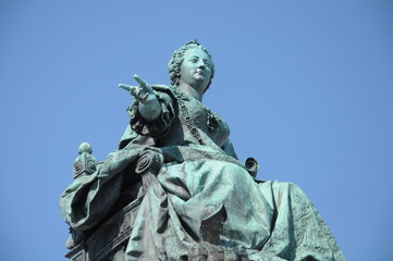 Fototapeta na wymiar Fragment of Maria-Theresa monument in the Plaza Maria Theresa in Vienna 2