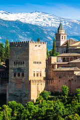 Fototapeta na wymiar ancient arabic fortress of Alhambra, Granada, Spain