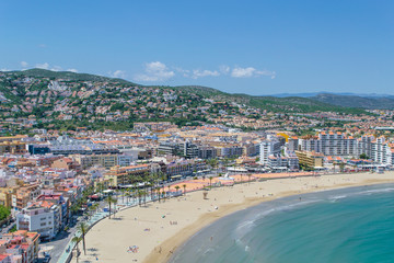 Peniscola, Valencia, Spain. The view from the castle on the cost