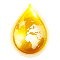 Fototapeta premium Oil drop