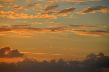 Majestic sunset over the ocean Florida, USA.