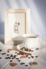 Morning coffee in the sun.