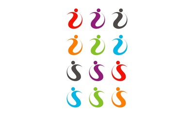 Fototapeta premium letter i modern logo 