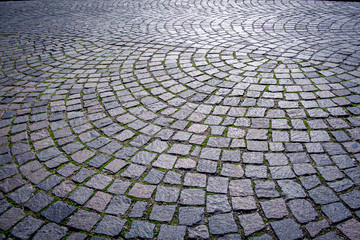 Sampietrini: Italian traditional paved urban road