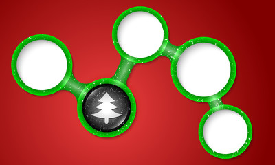 Abstract circular frames for your text and xmas symbol