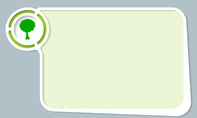 White abstract frame for your text and tree symbol