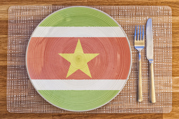 Dinner plate for Suriname