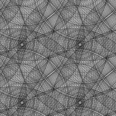 Monochrome seamless wired curved line pattern