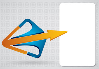 Template with arrows and copy space area