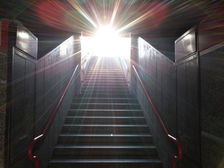 Fototapeta premium Light at the end of the climb