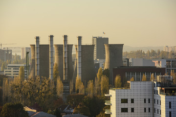 Industrial area in Bucharest, Romania