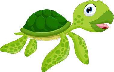 Cute sea turtle cartoon