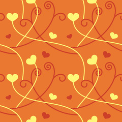 Seamless abstract pattern with hearts