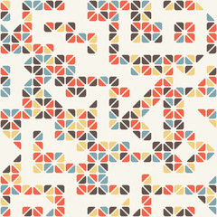 Seamless abstract  pattern of colored triangle