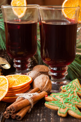 mulled wine and christmas spices