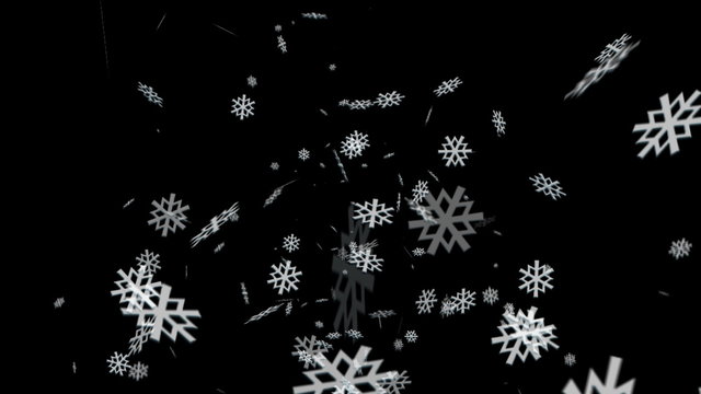 Snow flakes falling - 4k. Computer generated image to use for backgrounds, transition and texture - 4k
