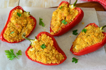 Peppers Stuffed with Couscous