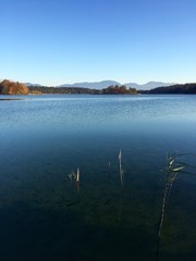 Blick auf die Alpen am Ostersee